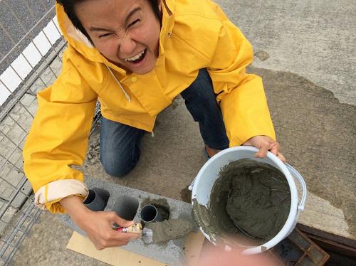 風の強い日は器材のメンテナンス