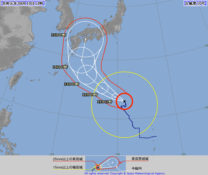 沖縄 台風10号 予報