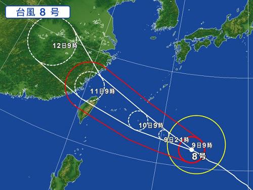 快晴ですが強風の本島